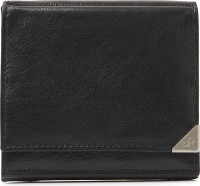 Produktbild von dR Amsterdam Brieftasche Leder | Herrengeldbörse mit 2 Steckfächern & Münzfach| Herrengeldbörse | RFID | Toronto - 15505 Black