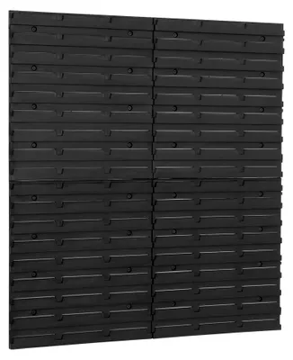 Produktbild von 4 Stück Wandplatten für Wandregale und Lagerregalsysteme schwarz