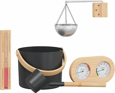 Produktbild von Sauna Zubehör Set 5 pcs Schwarz