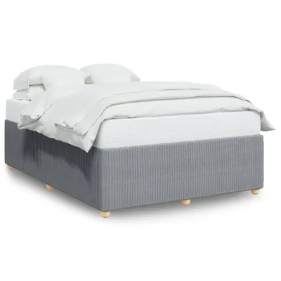 Produktbild von Bettgestell ohne Matratze Hellgrau 140x190 cm Stoff