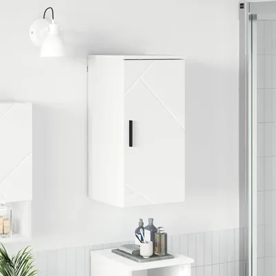 Immagine prodotto di Maison Exclusive - Mobiletto bagno bianco, dimensioni 30 x 31,5 x 61 cm, realizzato in legno composito e metallo