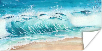 Produktbild von MuchoWow® Poster Strand - Golf - Meer 150x75 cm - ohne Rahmen