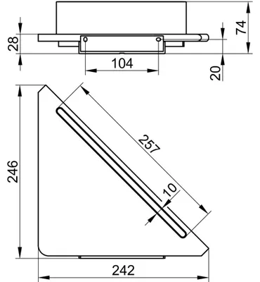 Produktbild von KEUCO AVENO Eckduschablage mit Glasabzieher, verdeckte Befestigung, 14657370100
