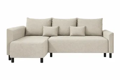 Obrázek produktu pro Rohová sedačka LOFT v béžové barvě, rozměry 205 x 89 x 144 cm, moderní rohová sedačka s možností rozložení na lůžko a s flexibilním designem podnože, Obrázek vytvořený pomocí AI