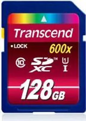 Produktbild von Transcend SDXC Karte 128GB Klasse 10 UHS, 131072 MB, Secure Digital Erweiterte Kapazität (SDXC), UHS, Blau