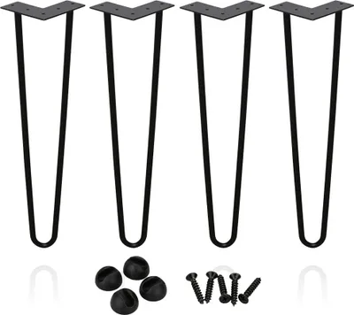 Produktbild von Lospitch 4x 35cm Hairpin Legs Hairpins Tischkufen Haarnadelbeine DIY Tischbeine Austauschbare