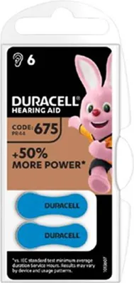 Obrázok produktu pre Duracell Activair Zinc Air 675 1,45 V (6 ks v blistri)