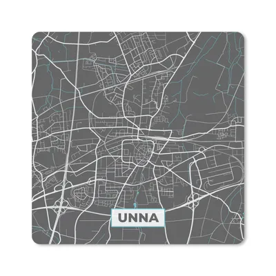 Produktbild von MuchoWow® Mauspad Mousepad Stadtplan - Deutschland - Blau - Unna - Karte 20x20 cm - Mousepads - Maus Mat - Pad - Mausunterlage - Desk Mat - Bureauartikeln