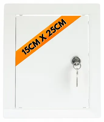 Image de Bobimarket Porte de visite métallique blanche avec serrure 15x25 cm
