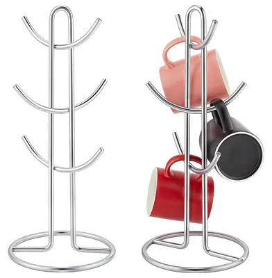 Produktbild von 2 Stück Tassenhalter mit 6 Haken für Kaffeetassen