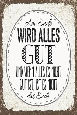 Produktbild von vianmo Holzschild 18x12 cm am Ende wird alles gut
