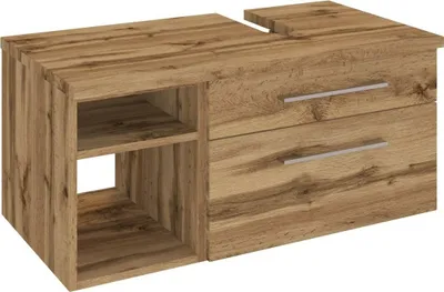 Produktbild von Held Möbel Unterbeckenschrank Davos 90 cm (rechts) Wotaneiche/Wotaneiche