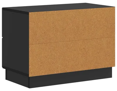 Image de vidaXL Table de chevet noire 62 x 34,5 x 44,5 cm en aggloméré