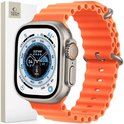 Produktbild von Tech-Protect Iconband Pro Apple Watch 4 / 5 / 6 / 7 / 8 / 9 / Se / Ultra 1 / 2 (42 / 44 / 45 / 49 Mm) Orange