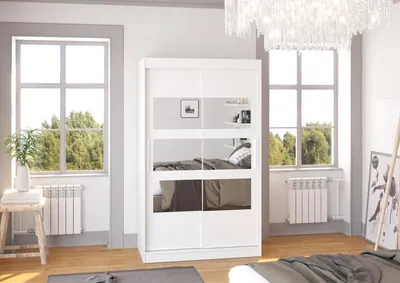 Obrázek produktu pro Skříň se zrcadlem 120 cm DADLIA - bílá