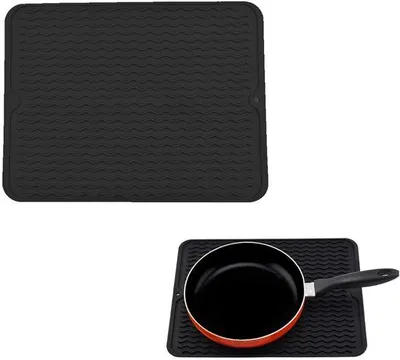 Obrázok produktu pre Ibenzoa® Podložka pod riad – protišmyková, tepelne odolná podložka na sušenie riadu, 16 x 21,5 cm, do 230 °C, vhodná do umývačky riadu, bezpečné pre styk s potravinami, bez BPA
