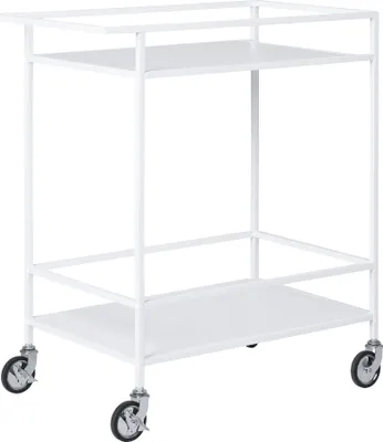 Immagine prodotto di Modulo cucina Vita su ruote, carrello bar 2 ripiani bianco.