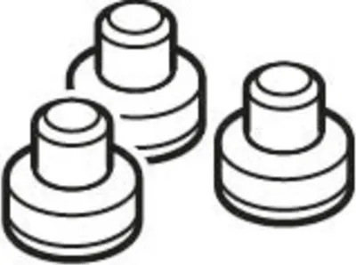 Produktbild von SEB - Set mit 3 weißen Kappen - Silit sicomatic - 2150047674