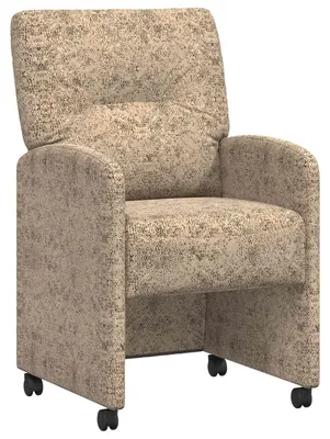 Produktbild von vidaXL Esszimmerstühle mit Rollen 2 pcs Hellgrau 57 x 67 x 95 cm