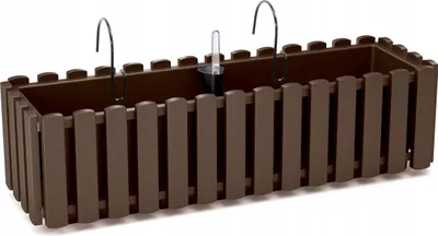 Imagen del producto de Caja de madera con soporte metálico BOARDEE FENCYCASE, ancho de 58 cm, color: marrón