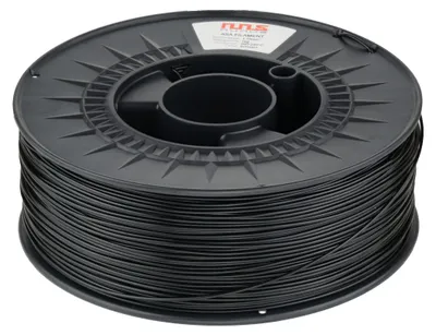 Produktbild von PETG Filament 1,75 mm 1 kg NuNus Schwarz – zäh und maßgenau