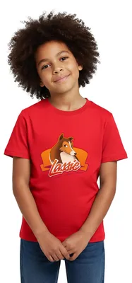 Produktbild von Spreadshirt Lassie Logo Kinder T-Shirt, 110/116 (5-6 Jahre), Rot