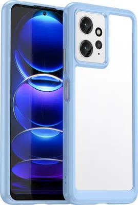 Obrázek produktu pro Pouzdro pro Xiaomi Redmi Note 12 4G průhledné, nárazuvzdorné TPU silikonové ochranné pouzdro modré