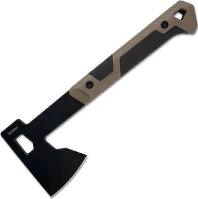 Image de Kershaw K-1075X DESCHUTES hache de camp 8,9 cm, noir, marron, GFN/caoutchouc, étui