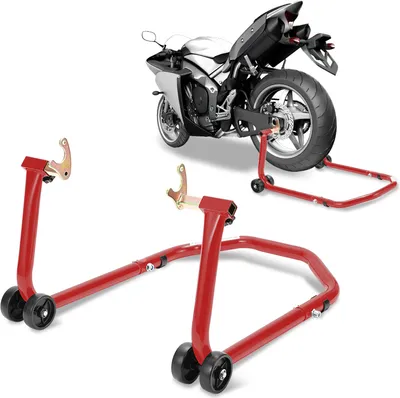 Produktbild von Peviasot Motorrad Montageständer hinten Rot U-Form für Hinterrad
