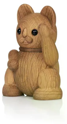 Produktbild von Lucie Kaas - Holzfigur Glückskatze