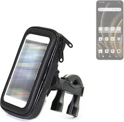 Produktbild von K-S-Trade Fahrrad-Halterung kompatibel mit FreeYond F9S Handy-Halterung Halter Lenkstange Fahrradhalterung Motorrad Bike Mount Wasserabweisend