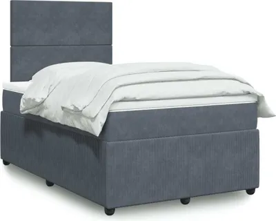 Produktbild von Maison Exclusive - Boxspringbett mit Matratze Dunkelgrau 120x200 cm Samt