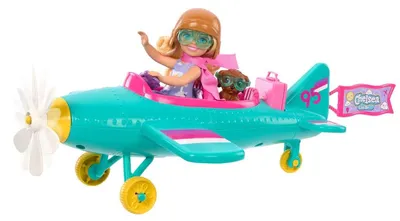 Productafbeelding van Barbie Chelsea Vliegtuigpoppenset met accessoires (7 accessoires)