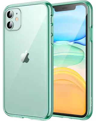 Immagine prodotto di Custodia protettiva per iPhone 11 (2019) da 6,1", trasparente, verde, in PC/TPU