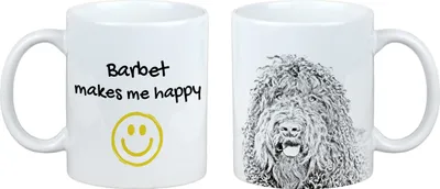 Immagine prodotto di Barbet, cane da acqua francese - Tazza con cane, tazza allegra per gli amanti dei cani, regalo personalizzato del marchio Art-Dog