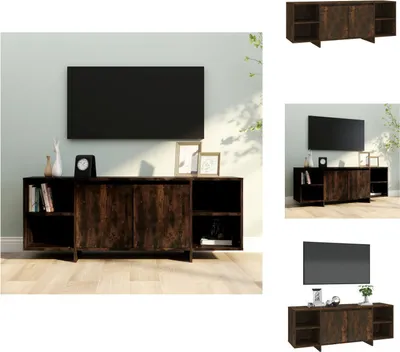 Produktbild von vidaXL TV-Schrank Räuchereiche 130x35x50 cm Holzwerkstoff -  TV-Möbel