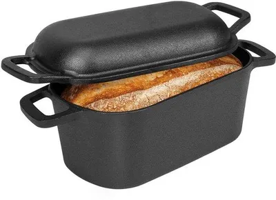 Productafbeelding van Gietijzeren Pan voor Brood Bakken met Deksel
