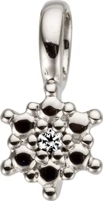 Produktbild von Anhänger 585 Gold Weißgold 1 Diamant Brillant 0,01ct.