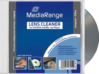 Immagine prodotto di MediaRange Laser Reinigungs-CD m. Bürsten für CD/DVD Player