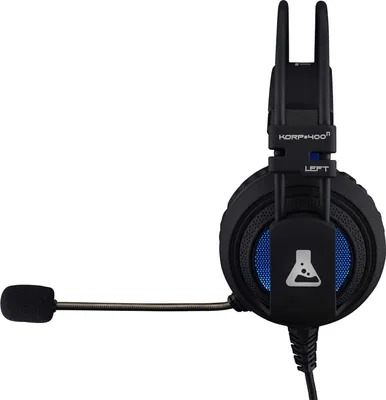Produktbild von The G-Lab KORP400, Kabelgebunden, Gaming, 460 g, Kopfhörer, Schwarz, Blau