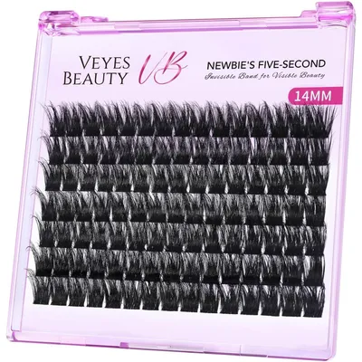 Image de Extensions de cils en cluster, 14 mm, faux cils 3D, style wispy