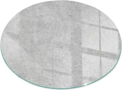 Produktbild von Glasbodenplatte für Fi 100 cm – Kaminofen – Kaminplatte Glas – Schutzglas – Funkenschutzplatte –Glasbodenplatte Feuerfeste – Hitzeschutzplatte – Bodenschutz aus Glas – Rohbetonstruktur