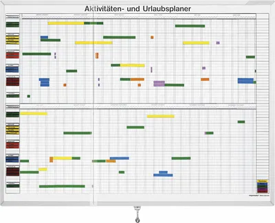 Produktbild von Magnetoplan Aktivitäten- und Urlaubsplaner - 7 Tage - 30 Mitarbeiter - 120x90cm - Weiß