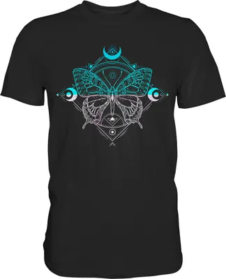 Produktbild von Mondsichel Frauen Schmetterling T-Shirt – Black / 5XL