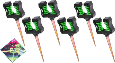 Produktbild von 6er-Set Umlenkrollen für Gartenschlauch mit 2 Rollen und Erdspieß Schlauchhalter
