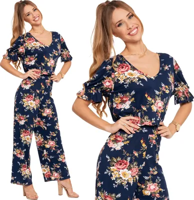 Obrázok produktu pre Moraj Dámska kombinéza Sommer Casual Blumen lang 3300-001 PATT 1, 2XL