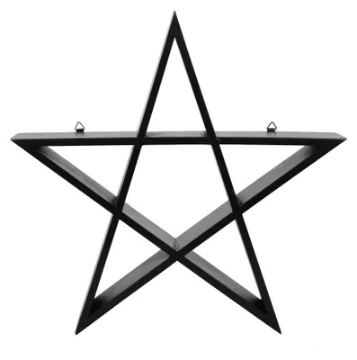 Produktbild von Schwarzes Pentagramm Wandregal 40cm