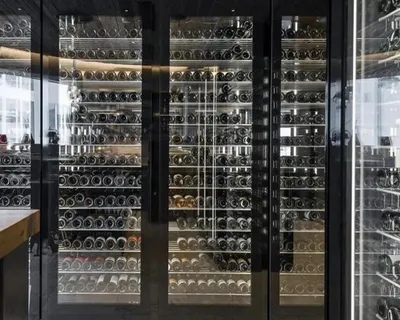 Image de Armoire à vin Vitrine Casier à vin Armoire en verre Réfrigérateur à vin Casier à bouteilles