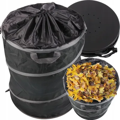 Produktbild von Faltbare Tonne Für Laub, Gras, Gartenabfälle, Gross, Verstärkt, 80L