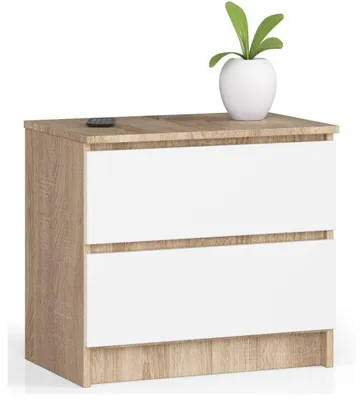 Obrázok produktu pre Komoda 60 cm s 2 zásuvkami, príborník, skriňa, výška 55 cm, hĺbka 40 cm